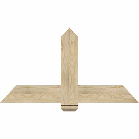 Ekena Millwork Eugene Rough Sawn Timber Gable Bracket, Douglas Fir, 48"W x 26"H x 2"D x 6"F, 13/12 Pitch GBW048X26X0206EUG00RDF